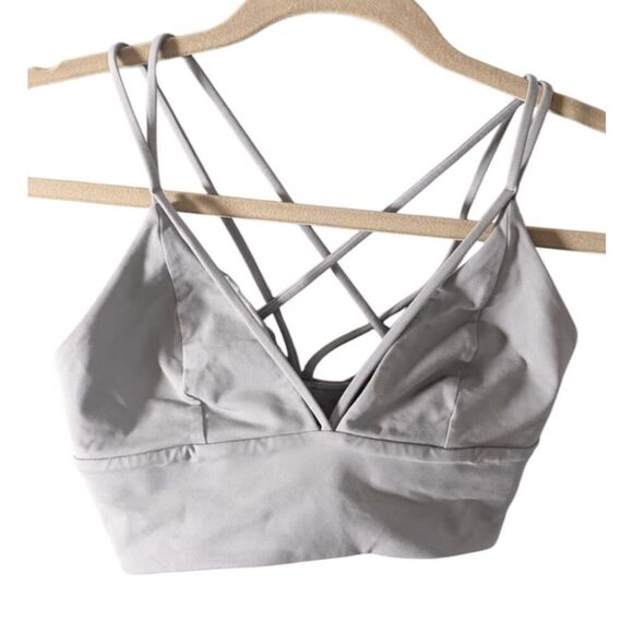 LULULEMON ATHLETICA Pushing The Limits Bra In Dark Chrome Size 4 - Picture 3 of 4